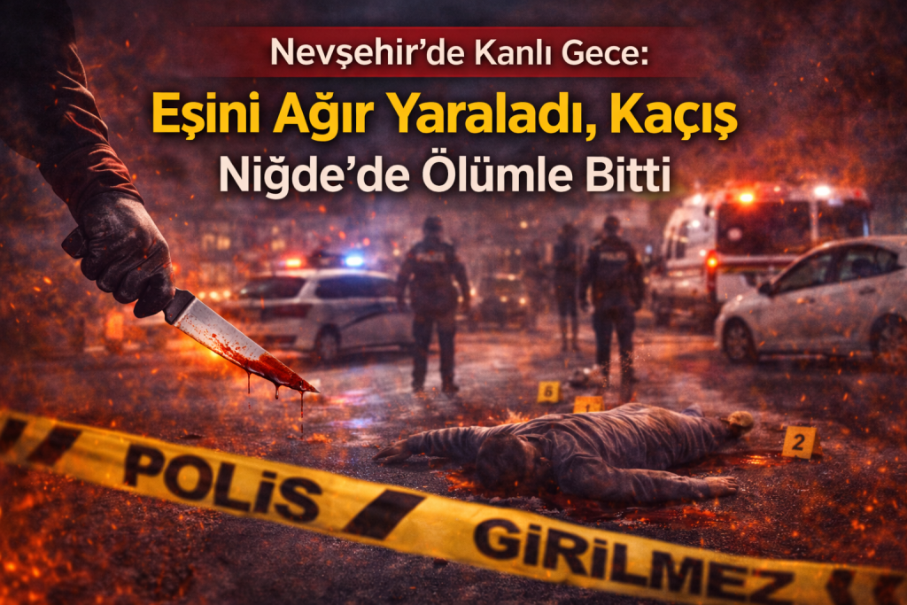 Nevşehir’de Kanlı Gece: Eşini Ağır Yaraladı, Kaçış Niğde’de Ölümle Bitti