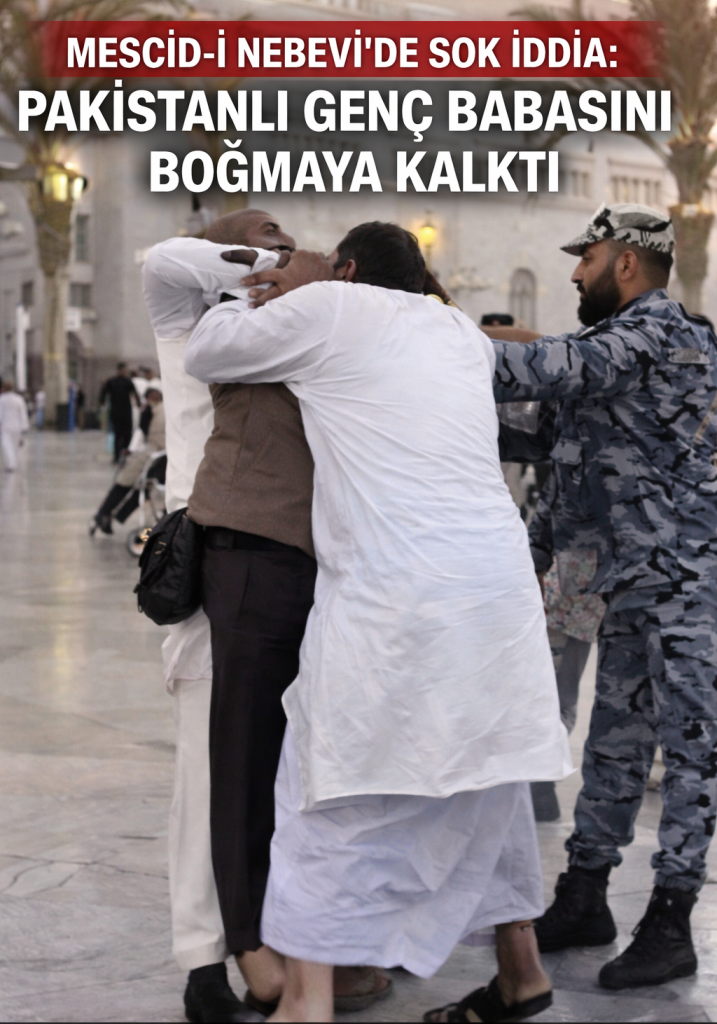 Mescid-i Nebevi’de Şok İddia: Pakistanlı Genç Babasını Boğmaya Kalktı
