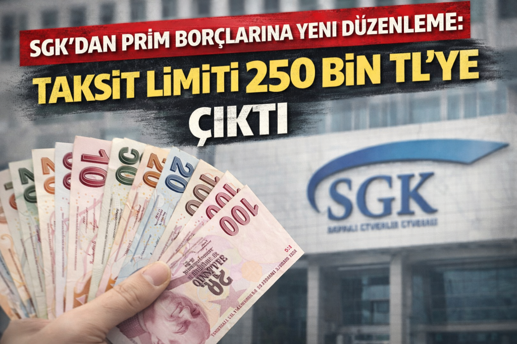 SGK’dan Prim Borçlarına Yeni Düzenleme: Taksit Limiti 250 Bin TL’ye Çıktı