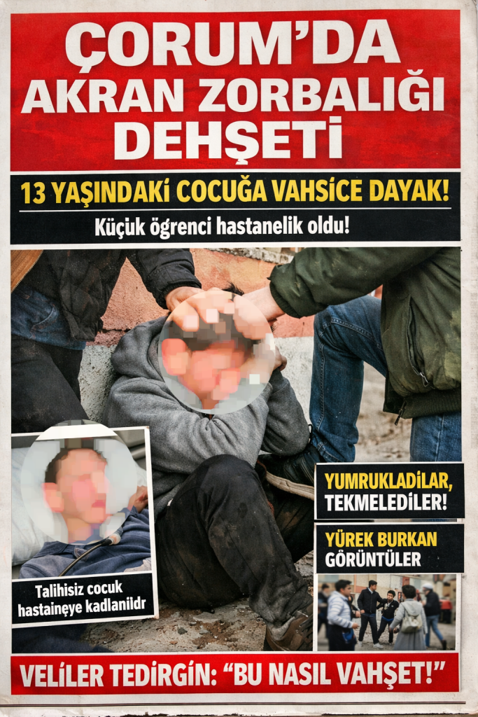 Çorum’da Akran Zorbalığı Dehşeti