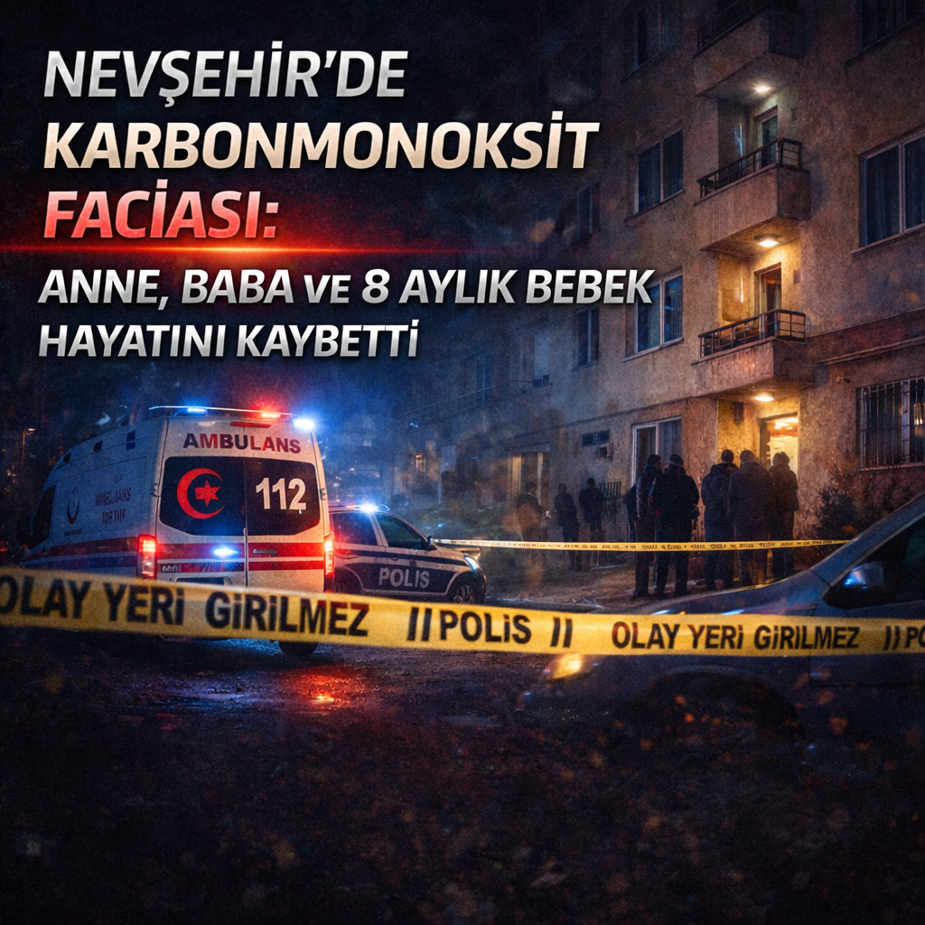 Nevşehir’de Karbonmonoksit Faciası: Anne, Baba ve 8 Aylık Bebek Hayatını Kaybetti