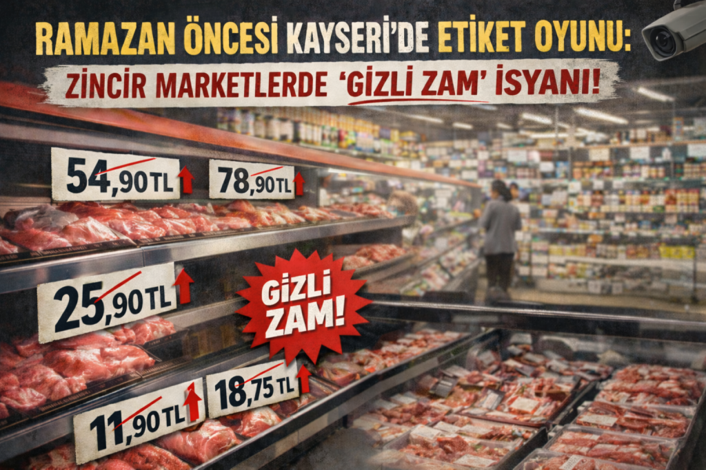 Ramazan Öncesi Kayseri’de Etiket Oyunu: Zincir Marketlerde “Gizli Zam” İsyanı