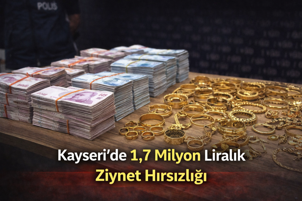 Kayseri’de 1,7 Milyon Liralık Ziynet Hırsızlığı