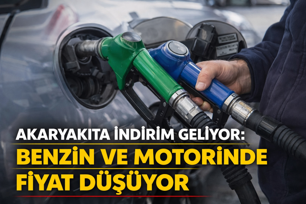 AKARYAKITA İNDİRİM GELİYOR: BENZİN VE MOTORİNDE FİYAT DÜŞÜYOR