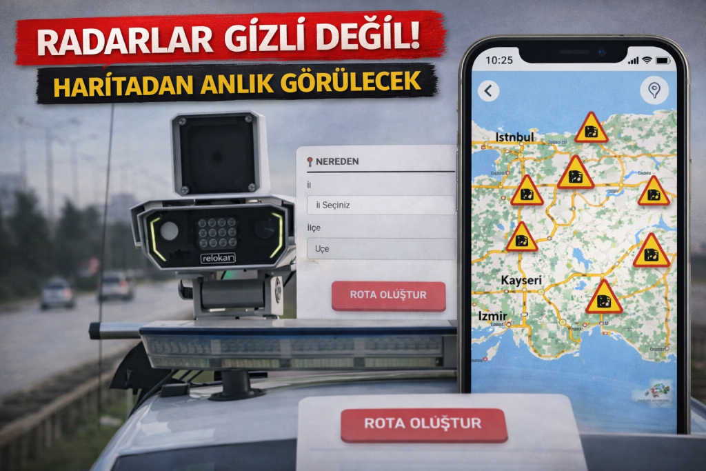 RADARLAR ARTIK HARİTADA! İÇİŞLERİ’NDEN SÜRÜCÜLERE YENİ SİSTEM