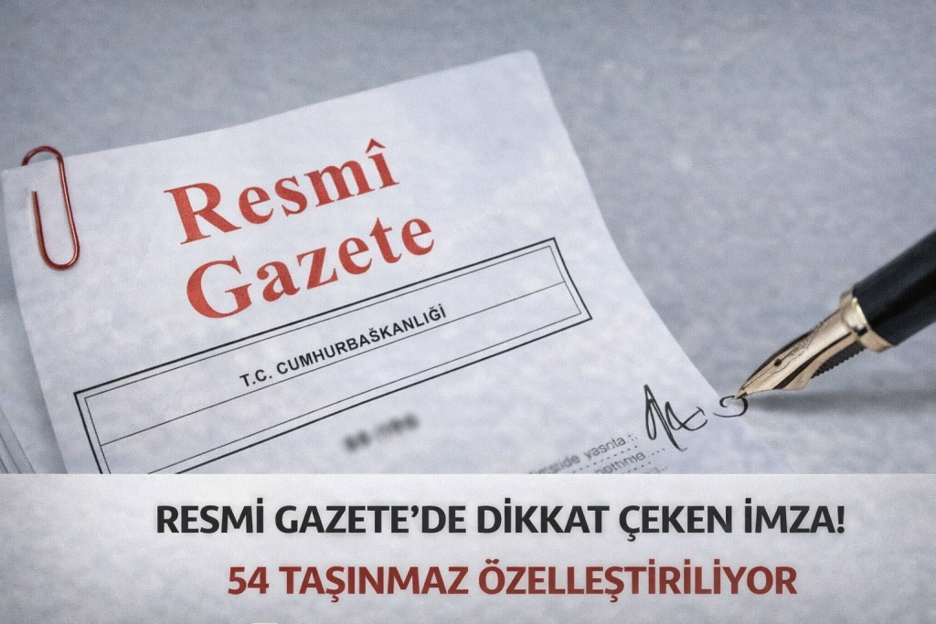 RESMİ GAZETE’DE DİKKAT ÇEKEN İMZA! 54 TAŞINMAZ ÖZELLEŞTİRİLİYOR