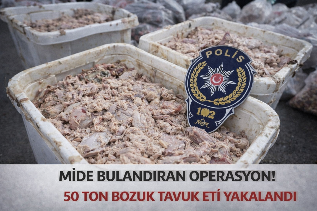 MİDE BULANDIRAN OPERASYON! 50 TON BOZUK TAVUK ETİ YAKALANDI