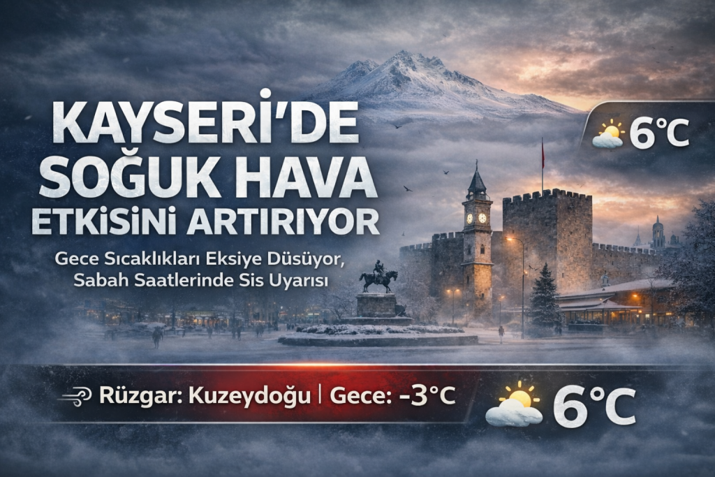 Kayseri’de Dondurucu Soğuk Alarmı: Gece -5 Dereceye Kadar Düşecek