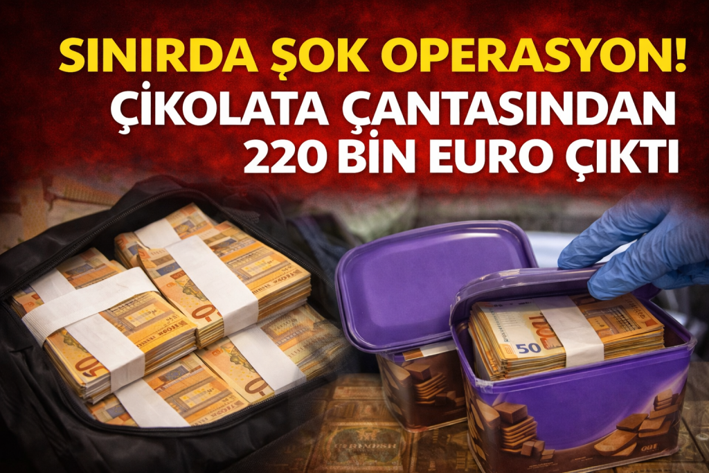SINIRDA ŞOK OPERASYON! ÇİKOLATA ÇANTASINDAN 220 BİN EURO ÇIKTI