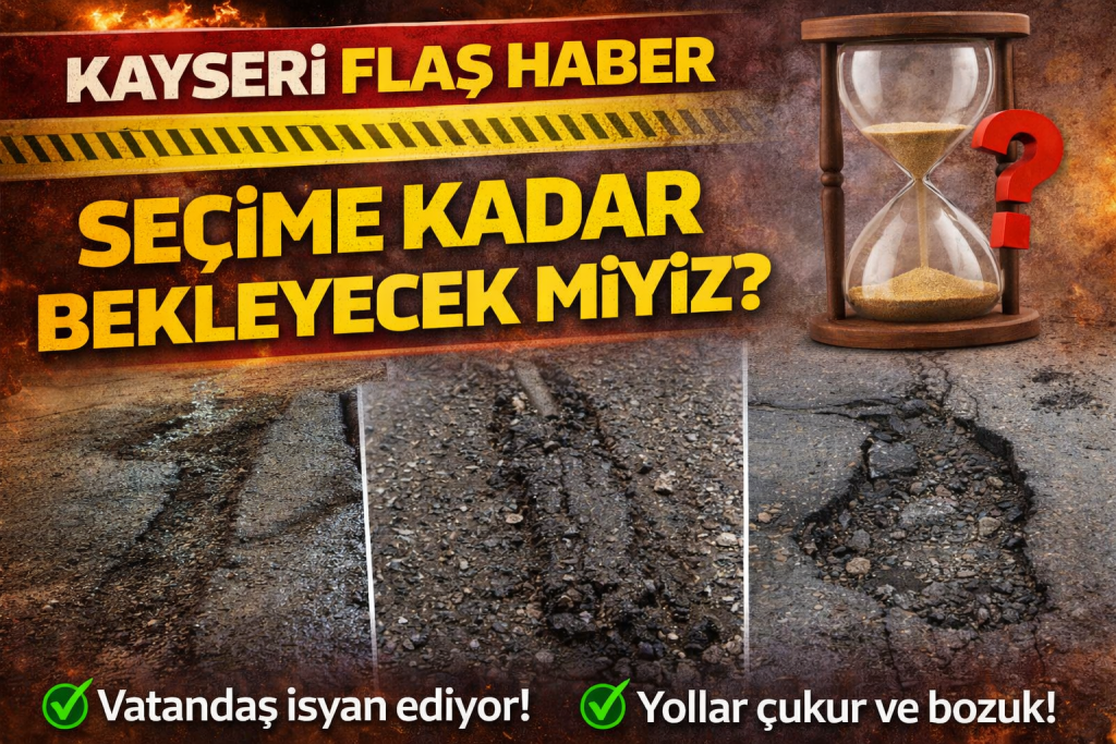 KAYSERİ’DE YOLLAR ÇÖKTÜ, SABIR TAŞTI! ÇUKUR ÇOK, HİZMET YOK!