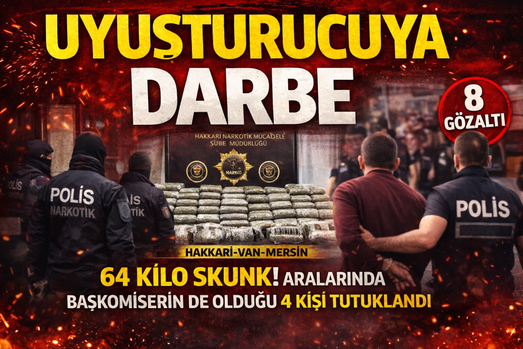 Hakkari Merkezli Uyuşturucu Operasyonu