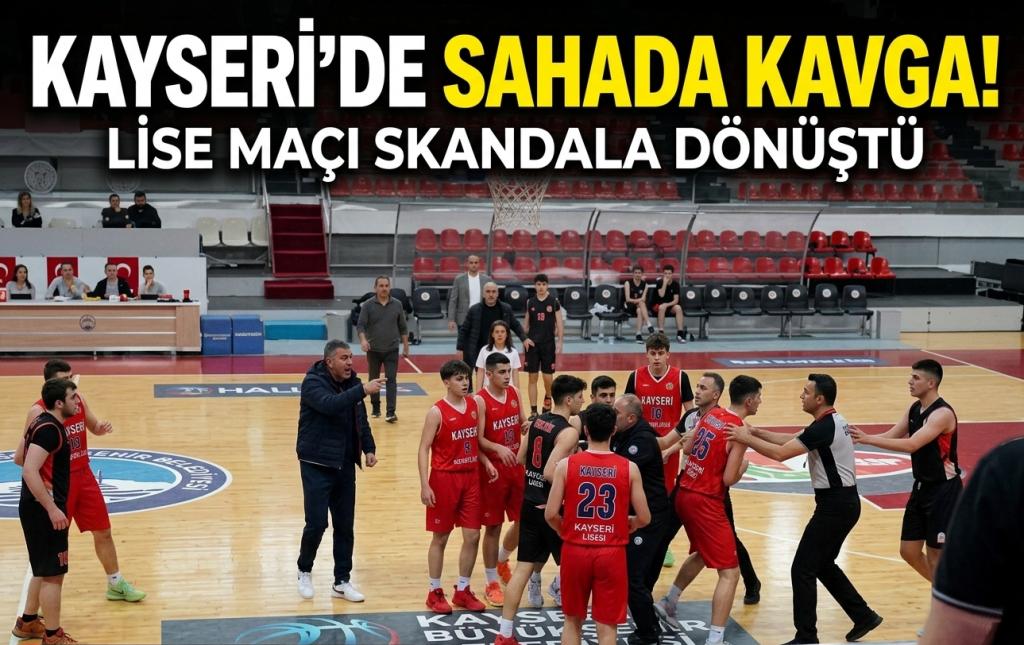 Kayseri’de Liselerarası Maçta Kavga Skandalı!