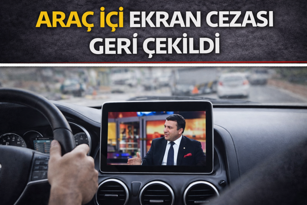 Araç İçi Ekran Cezası Geri Çekildi