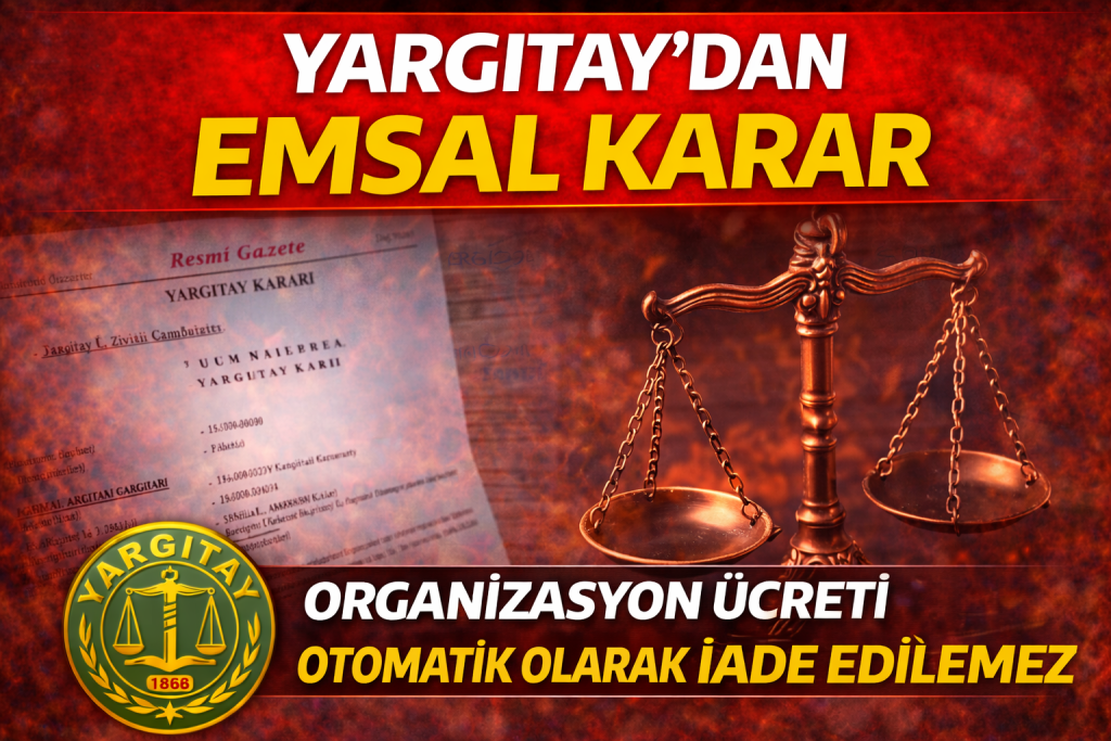 Yargıtay’dan Emsal Karar: Organizasyon Ücreti İade Edilemez