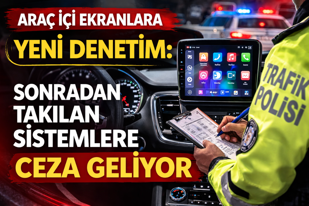 Araç İçi Ekranlara Yeni Denetim: Sonradan Takılan Sistemlere Ceza Geliyor