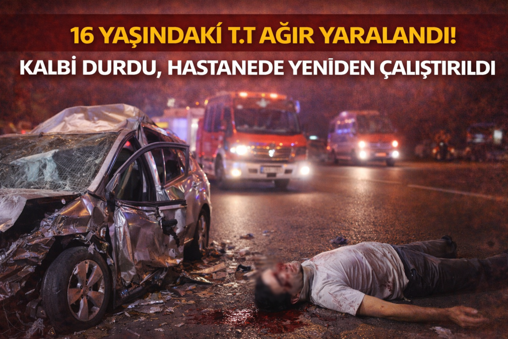 16 YAŞINDAKİ T.T AĞIR YARALANDI! KALBİ DURDU, HASTANEDE YENİDEN ÇALIŞTIRILDI
