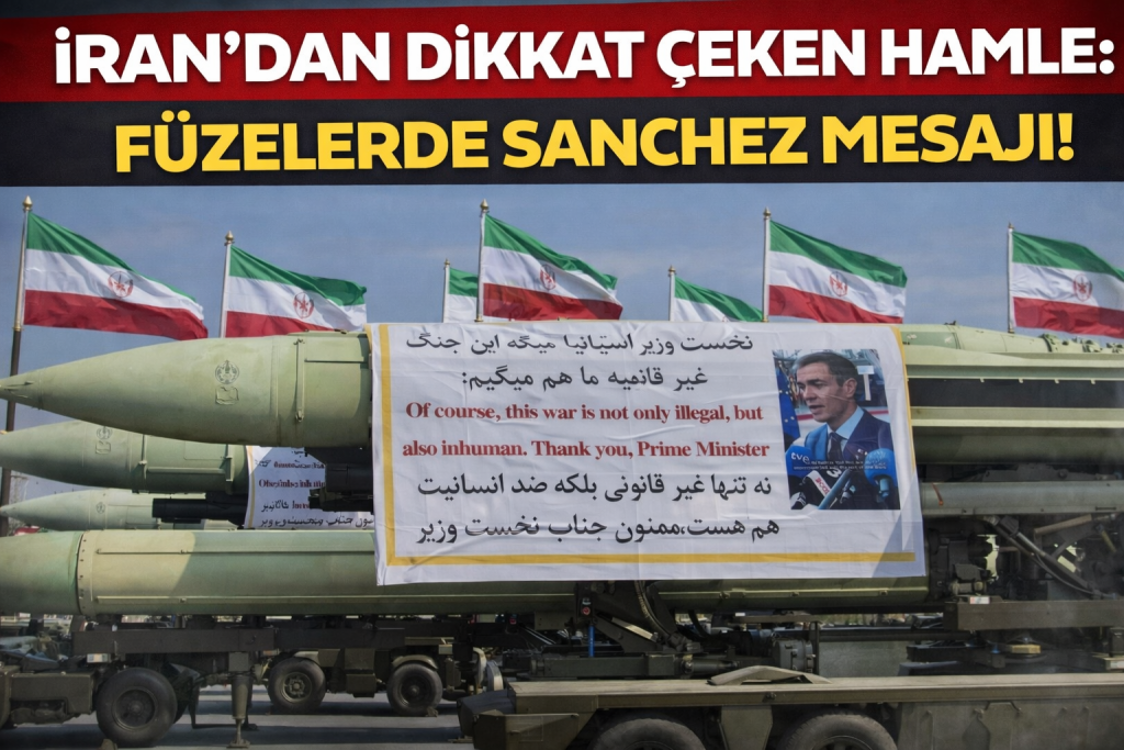İRAN’DAN DİKKAT ÇEKEN HAMLE: FÜZELERDE SANCHEZ MESAJI!