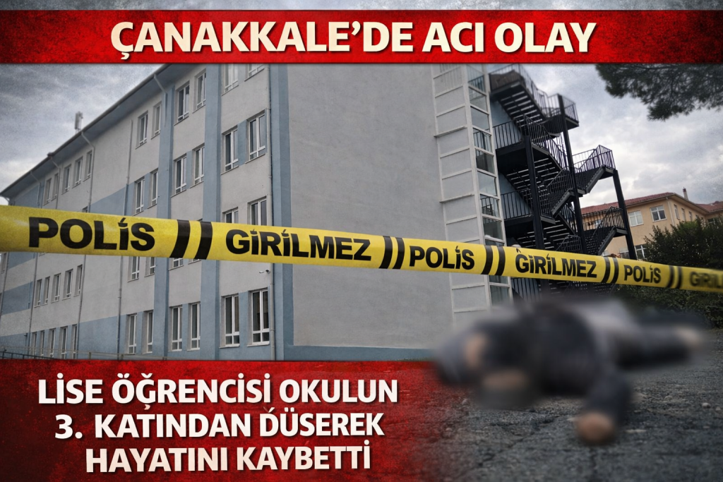 Çanakkale’de Lise Öğrencisi Okulun 3. Katından Düşerek Hayatını Kaybetti