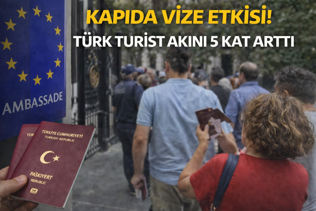 KAPIDA VİZE ETKİSİ! TÜRK TURİST AKINI 5 KAT ARTTI