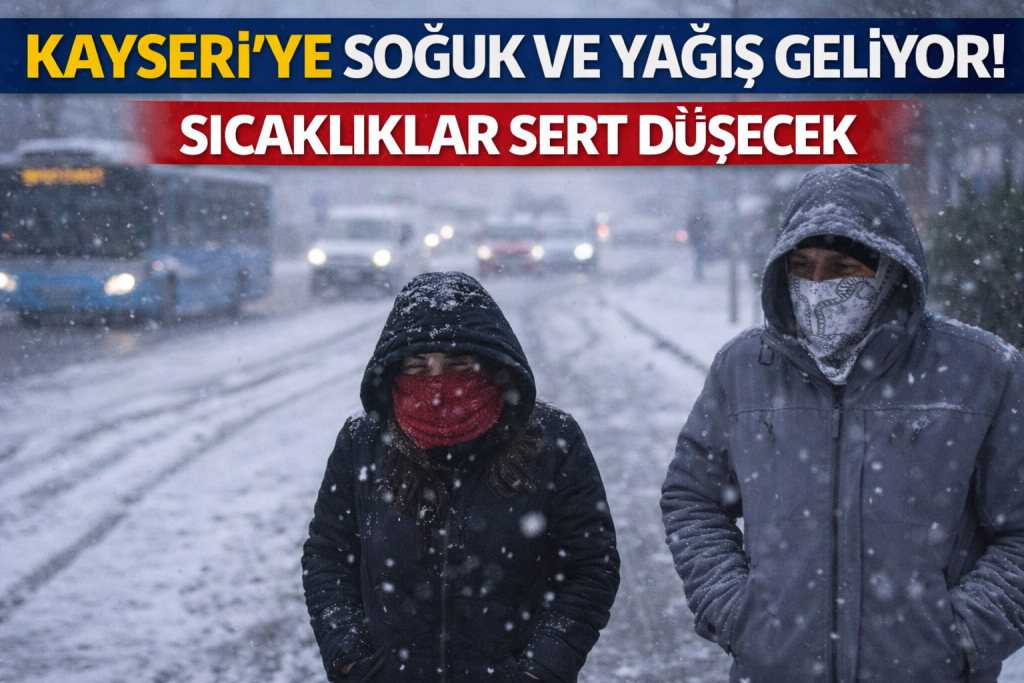 KAYSERİ’YE SOĞUK VE YAĞIŞ GELİYOR! SICAKLIKLAR SERT DÜŞECEK