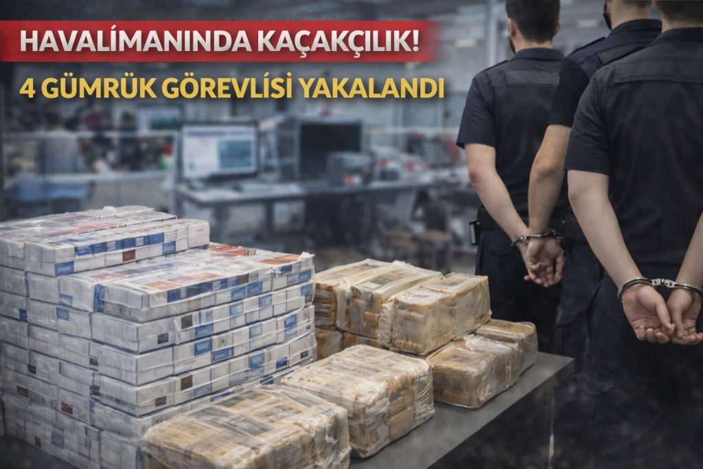 HAVALİMANINDA KAÇAKÇILIK! 4 GÜMRÜK GÖREVLİSİ YAKALANDI