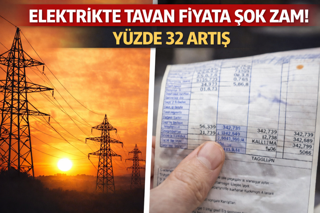 ELEKTRİKTE TAVAN FİYATA ŞOK ZAM! YÜZDE 32 ARTIŞ