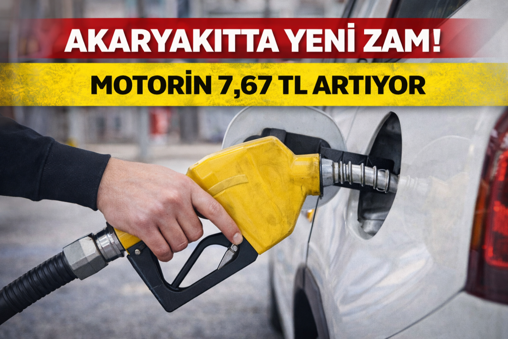 AKARYAKITTA YENİ  ZAM! MOTORİN 7,67 TL ARTIYOR
