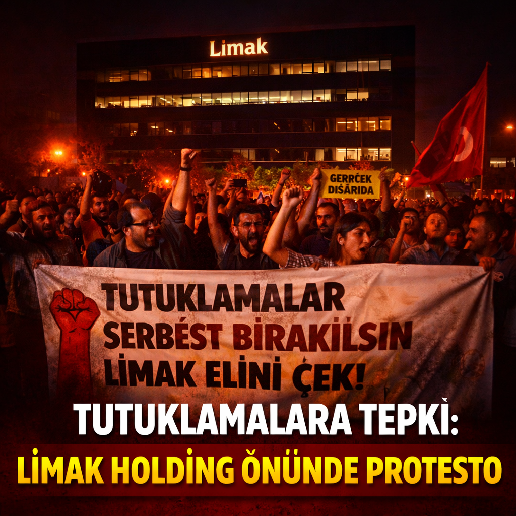Tutuklamalara Tepki: Limak Holding Önünde Protesto