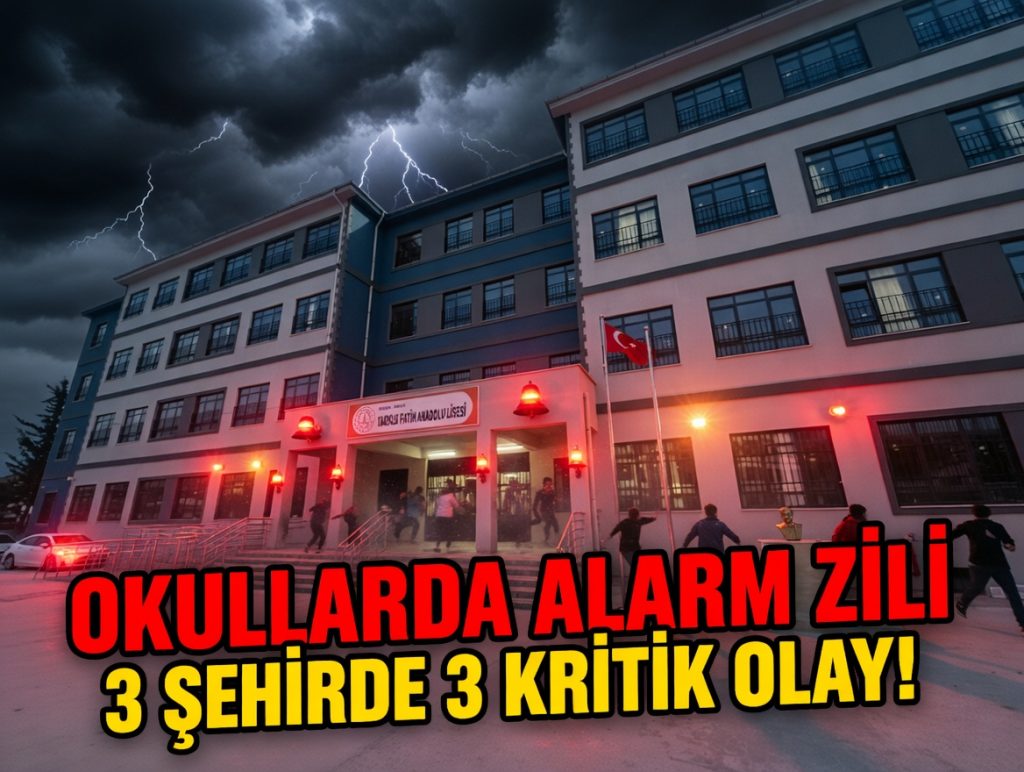 OKULLARDA ALARM ZİLİ: 3 ŞEHİRDE 3 KRİTİK OLAY!