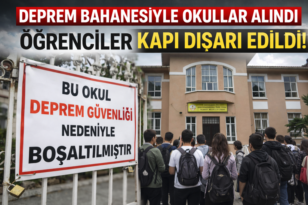 Deprem Bahanesiyle Okullar Alındı, Öğrenciler Kapı Dışarı Edildi!