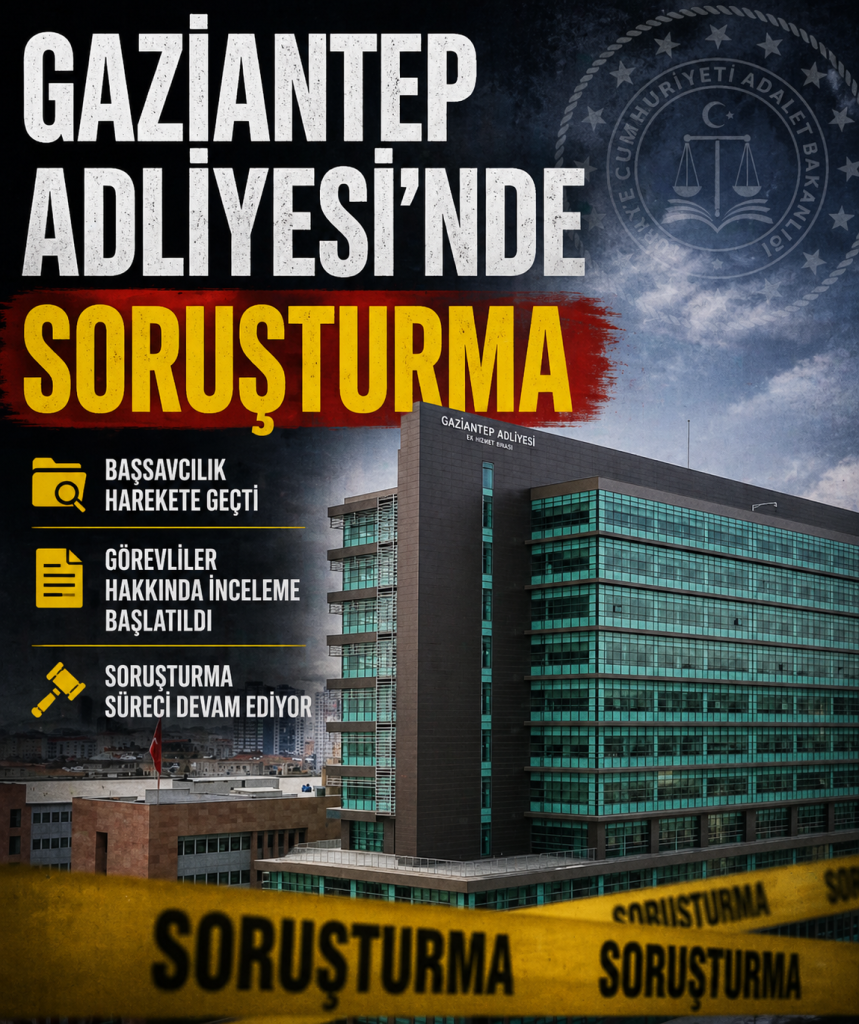 GAZİANTEP ADLİYESİ’NDE SORUŞTURMA: 16 ŞÜPHELİ HAKKINDA İŞLEM