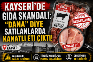 KAYSERİ’DE GIDA DENETİMLERİNDE UYGUNSUZLUK TESPİTİ