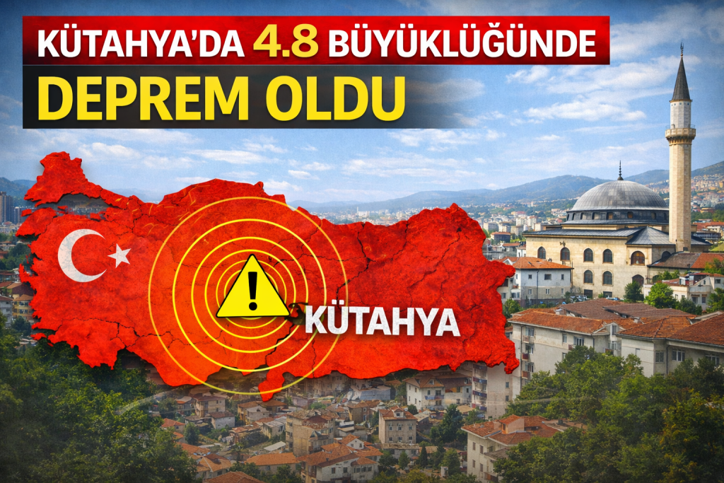 Kütahya’da 4.8 Büyüklüğünde Deprem