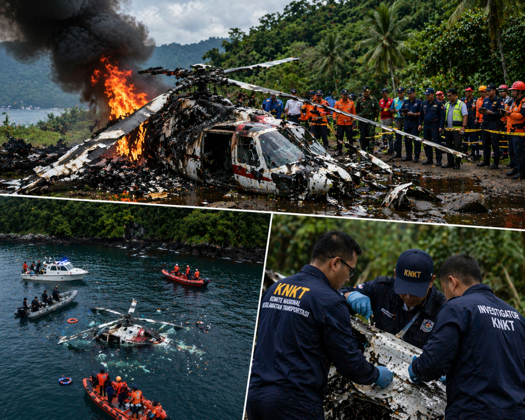 ENDONEZYA’DA HELİKOPTER FACİASI: 8 KİŞİ HAYATINI KAYBETTİ
