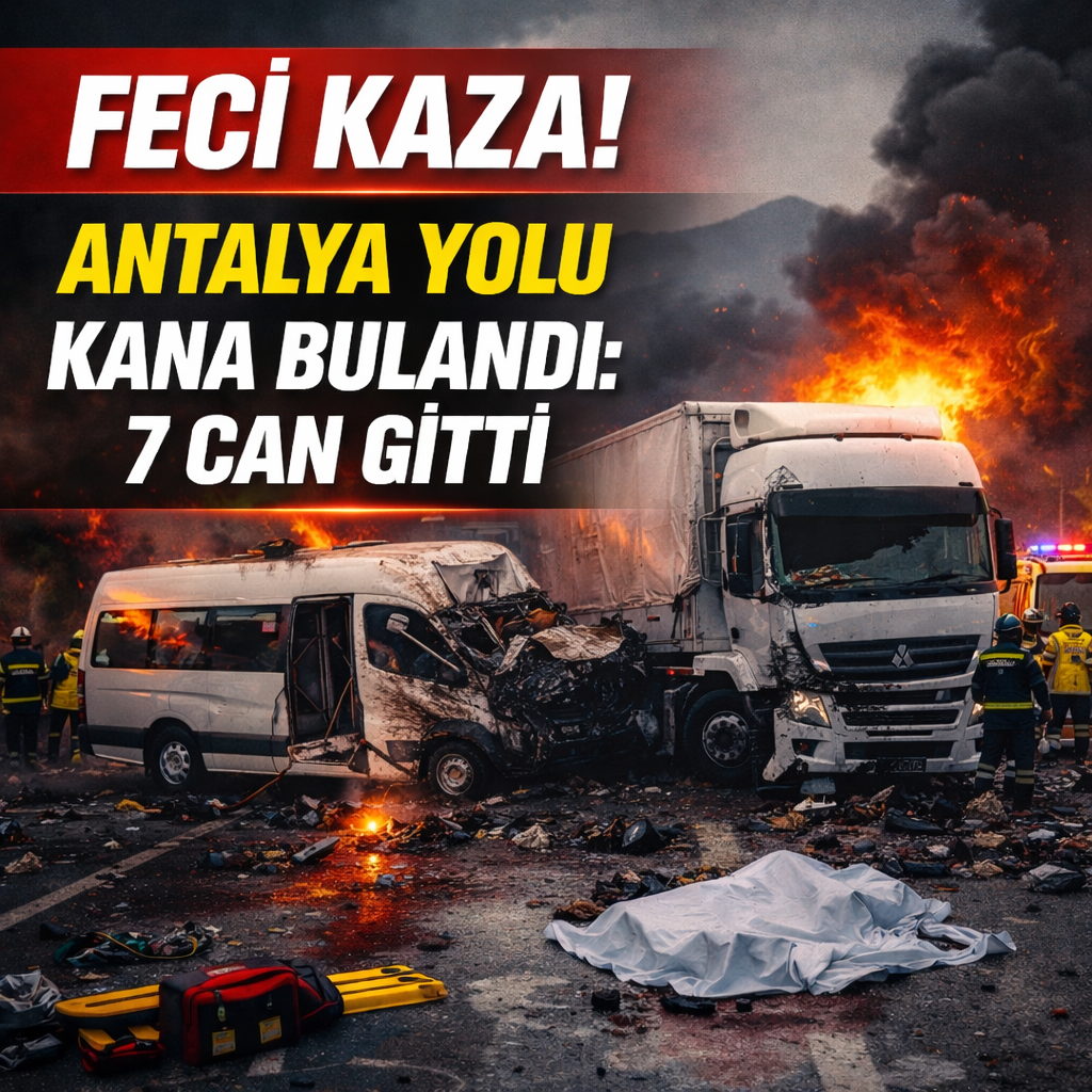 FECİ KAZA! ANTALYA YOLU KANA BULANDI: 7 CAN GİTTİ