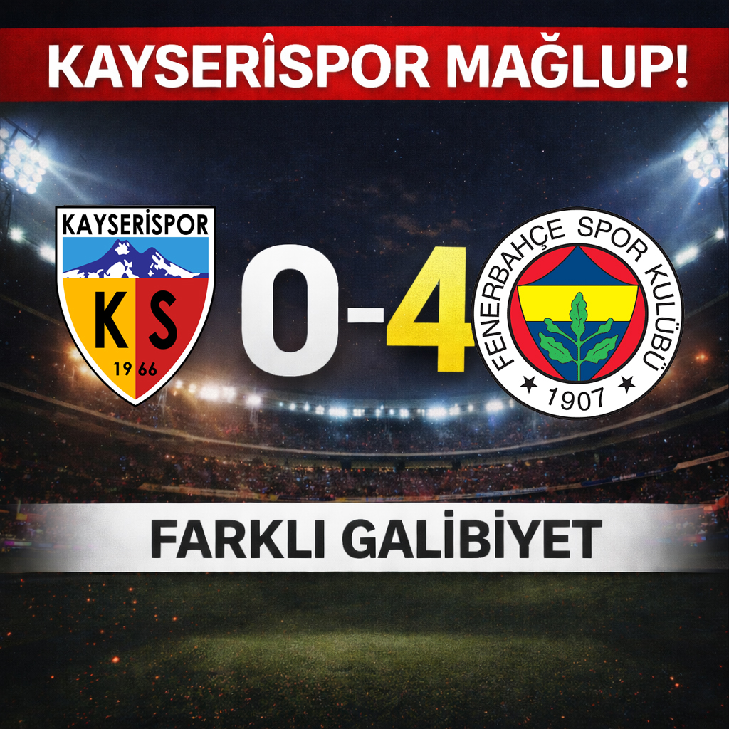 Kayserispor’a Soğuk Duş: Fenerbahçe Farklı Kazandı!