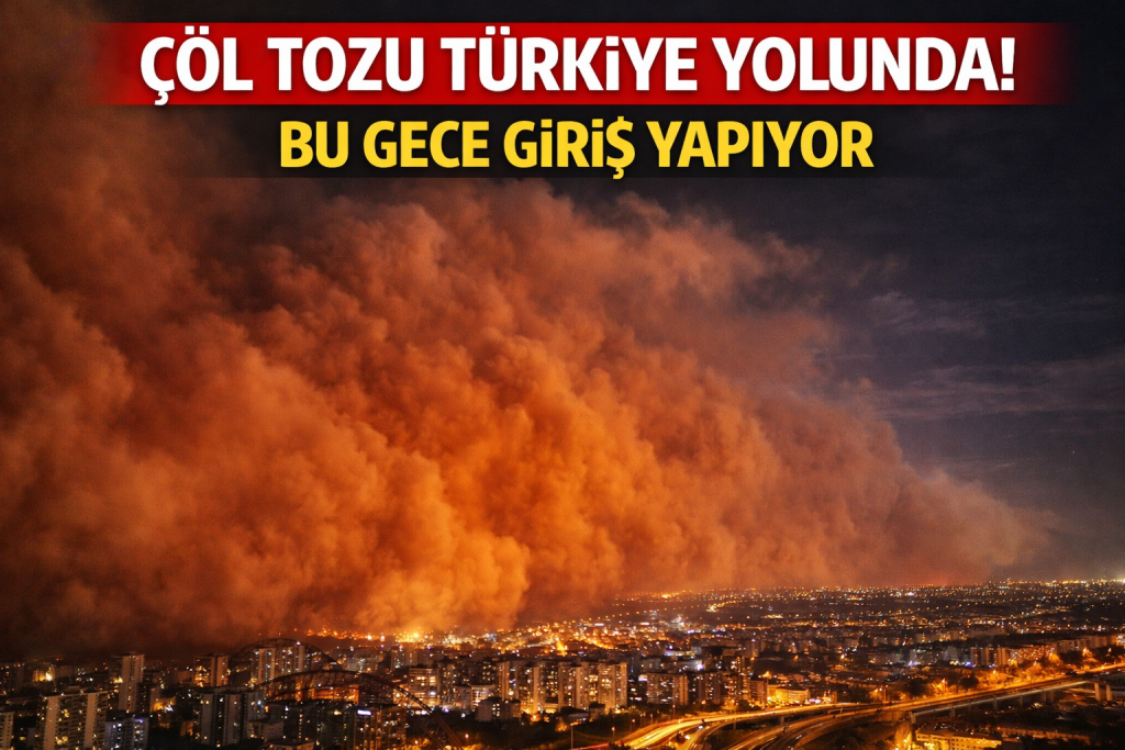 ÇÖL TOZU TÜRKİYE YOLUNDA! BU GECE GİRİŞ YAPIYOR