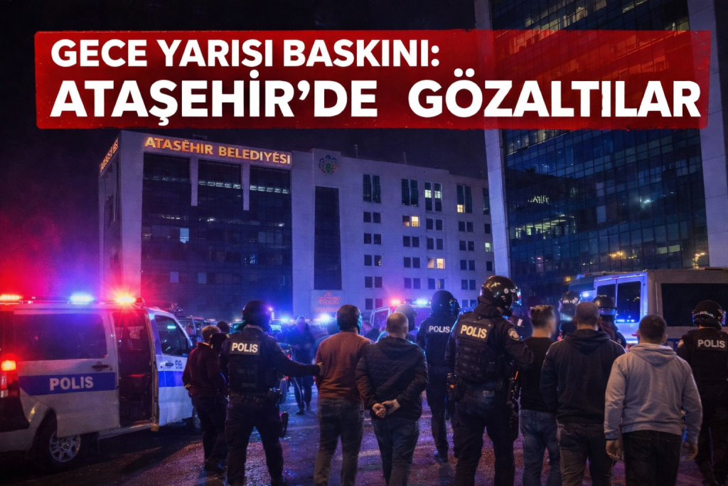 CHP’Lİ BELEDİYELERE GÖZALTILAR DEVAM EDİYOR: ATAŞEHİR’DE GECE YARISI OPERASYONU