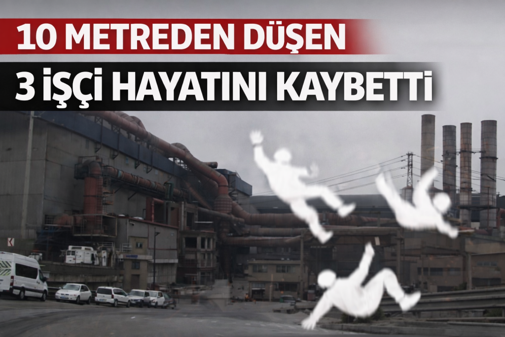 KOCAELİ’DE 10 METREDEN DÜŞEN  3 İŞÇİ HAYATINI KAYBETTİ