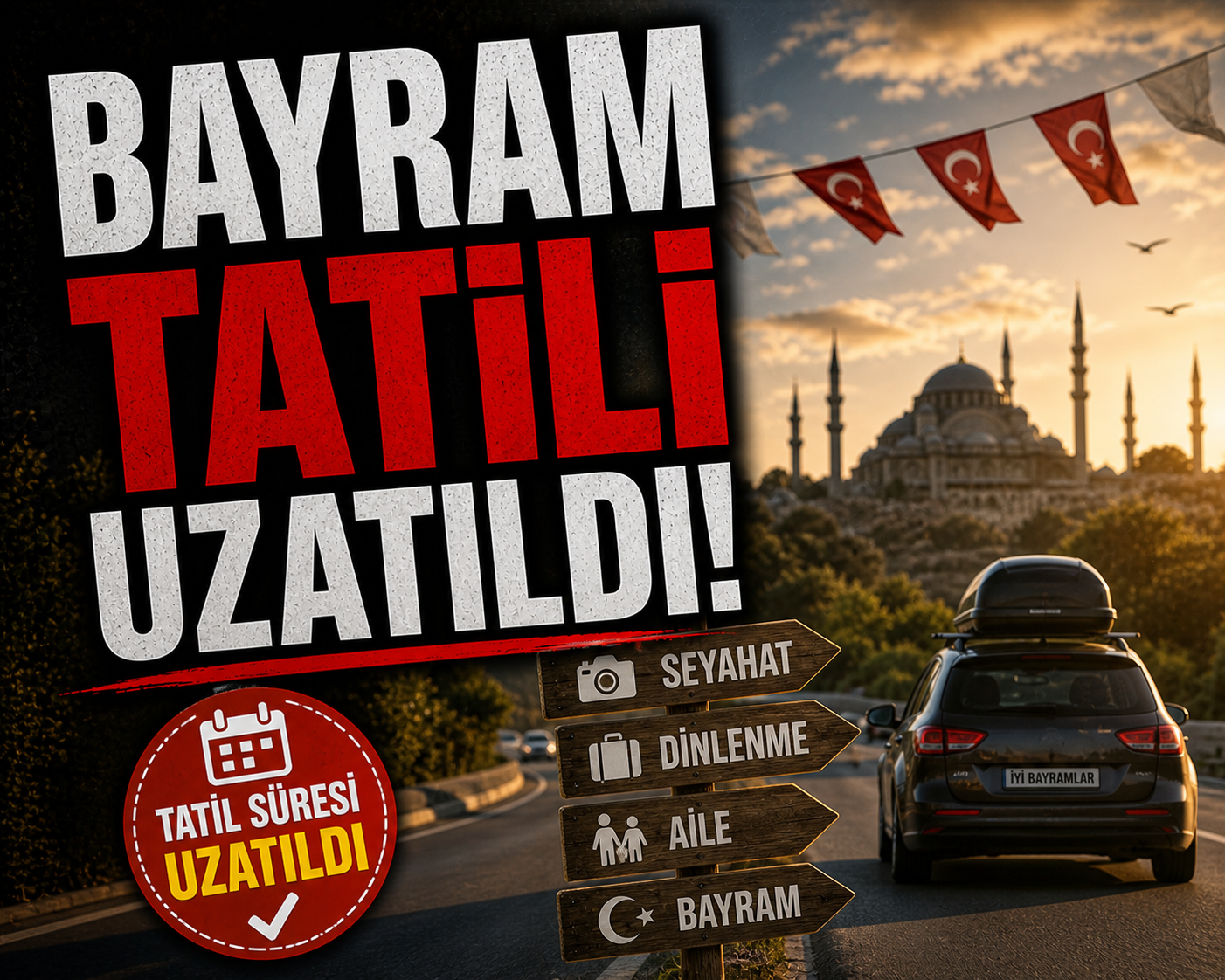 KURBAN BAYRAMI TATİLİ 9 GÜN OLDU!