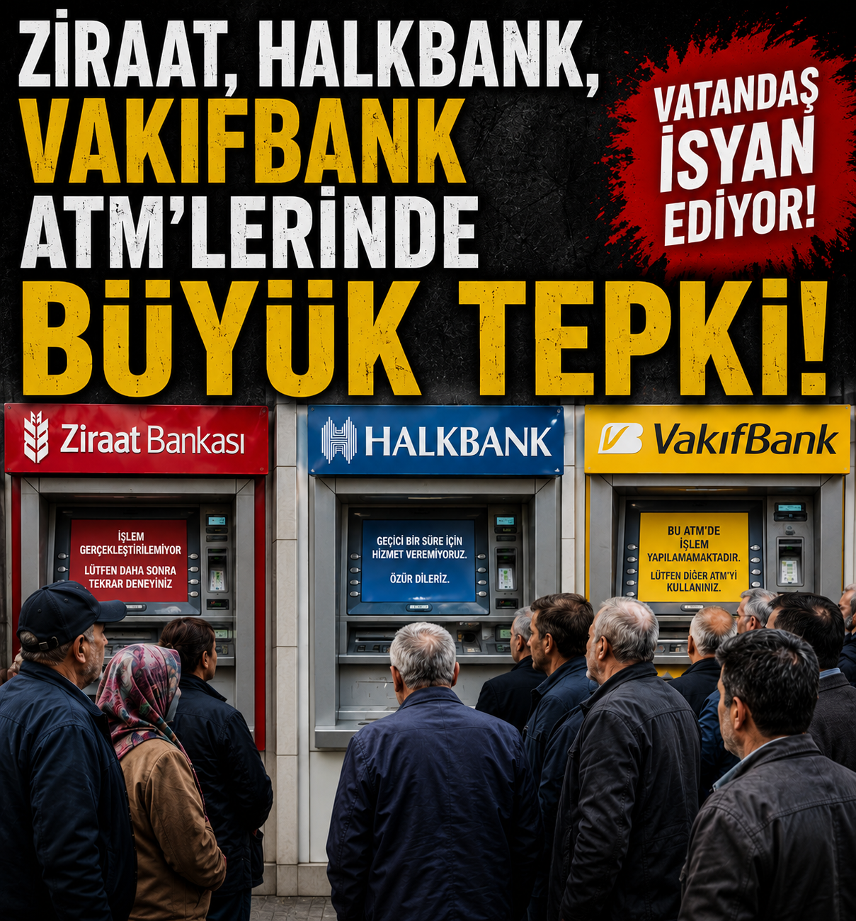 Devlet bankalarında 10 bin TL ATM sınırı tepki çekiyor