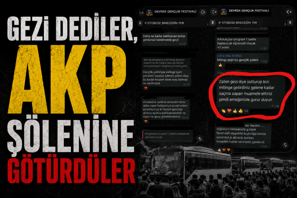 Gezi Diye Götürdüler, AKP Şölenine Çıktık İddiası