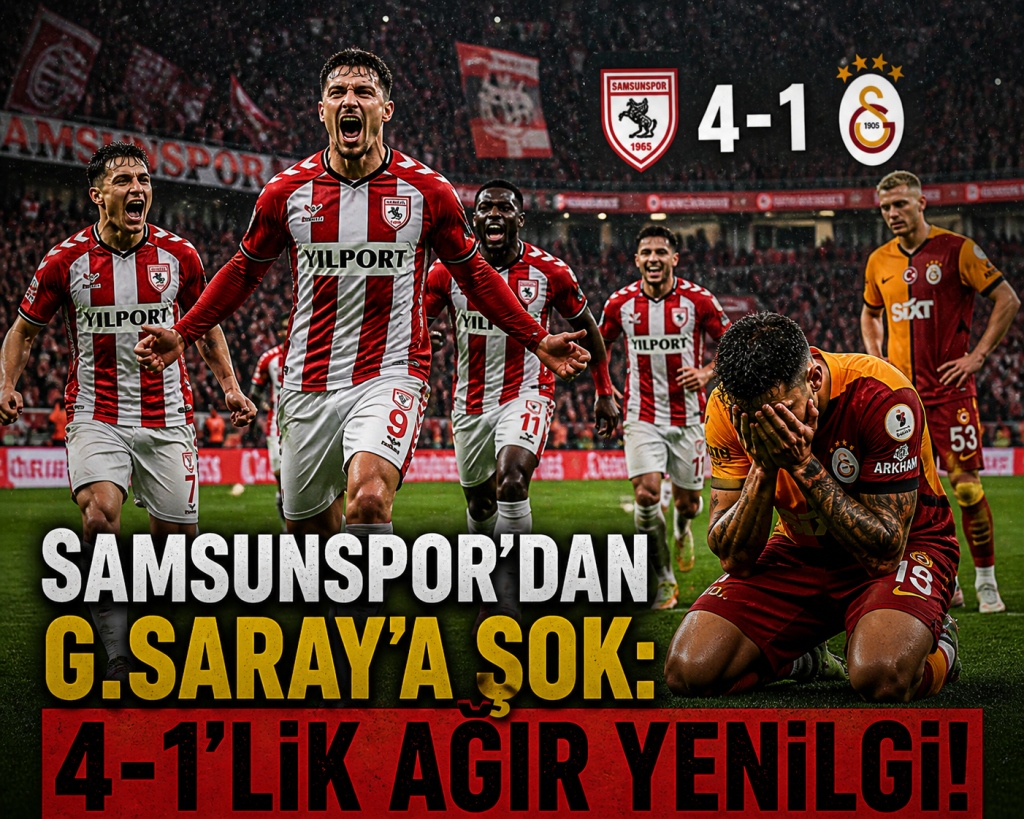 SAMSUNSPOR’DAN G.SARAY’A ŞOK: 4-1’LİK AĞIR YENİLGİ!