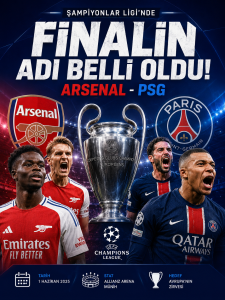 Şampiyonlar Ligi’nde Finalin Adı Belli Oldu: Arsenal – PSG