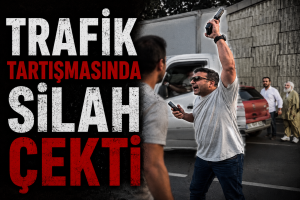 Beşiktaş’ta Trafikte Silahlı Gerginlik! Polis Memuru Havaya Ateş Açtı