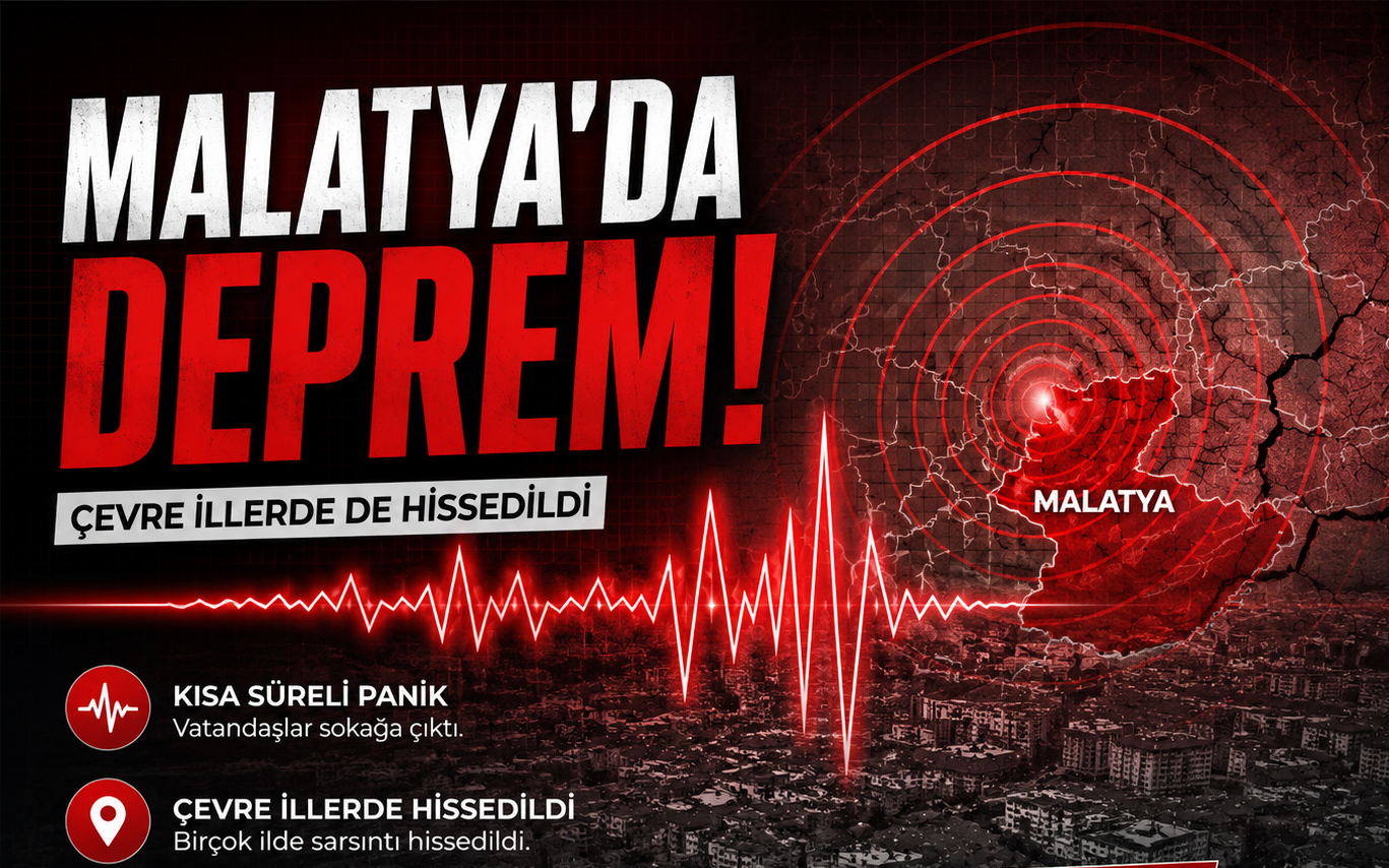 MALATYA’DA 5,6’LIK SARSINTI ÇEVRE İLLERDE DE HİSSEDİLDİ
