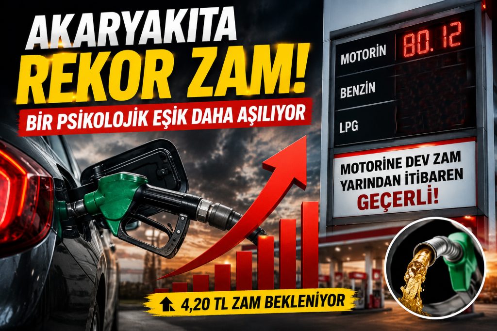 Motorinde Rekor Zam Kapıda! 80 Lira Sınırı Aşılırken Maliyet Fırtınası Büyüyor