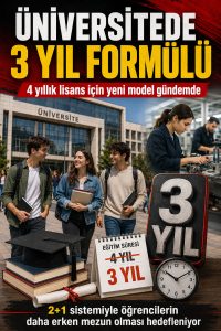 ÜNİVERSİTEDE 4 YIL DÖNEMİ DEĞİŞİYOR: 3 YILDA MEZUNİYET İÇİN YENİ SİSTEM