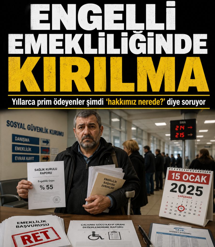 YILLARCA PRİM ÖDEDİLER, EMEKLİLİĞE GELİNCE KURALLAR DEĞİŞTİ: ENGELLİLER HAKLARINI GERİ İSTİYOR”