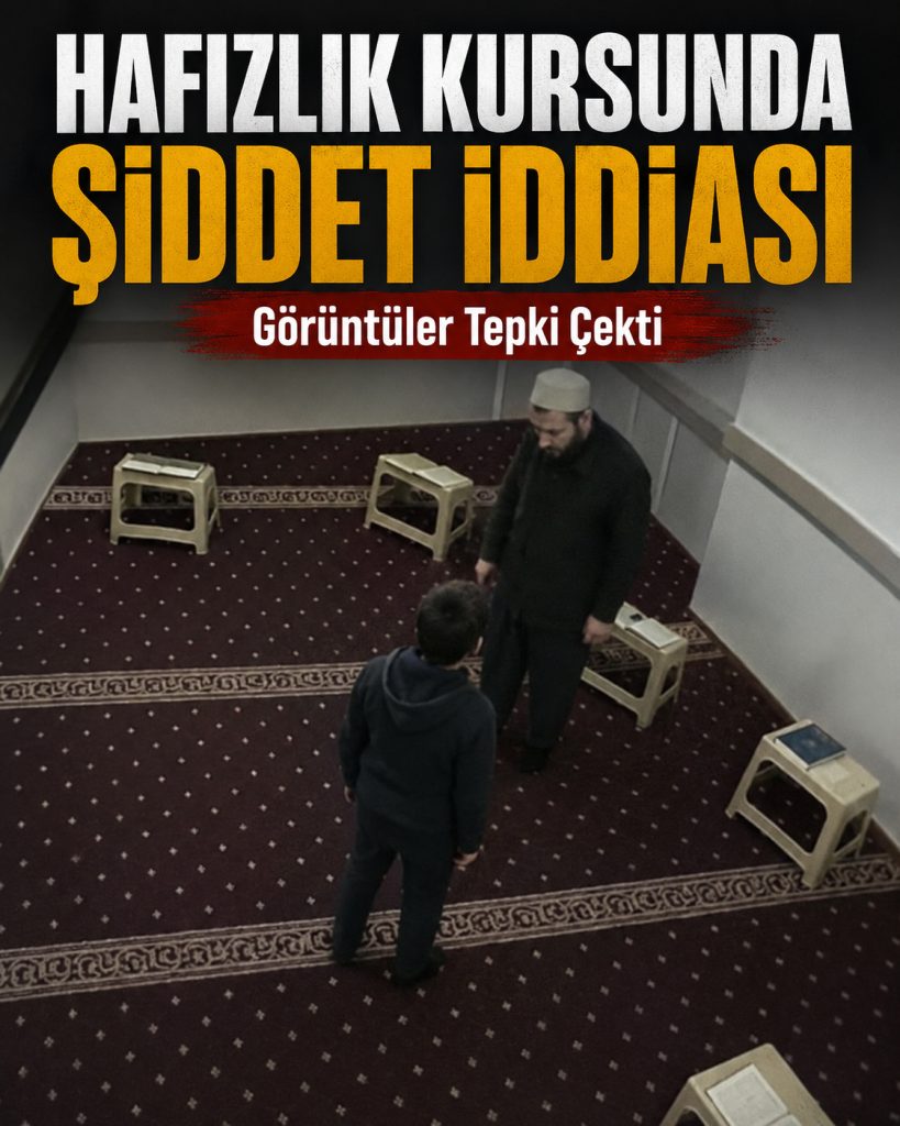 HAFIZLIK KURSUNDA ÇOCUĞA ŞİDDET! EZBER YAPAMADI DİYE BAŞINA VURDU, TOKATLADI, RAHLE FIRLATTI